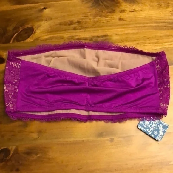 Free People Bandeau Camilla Purple Orchid S New - Picture 2 of 3